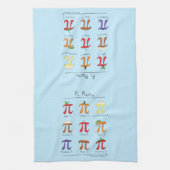 Piメニューかわいい数学Pi日パイベーキングの台所タオル キッチンタオル (縦)