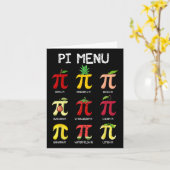 Piメニュー円Math Day数学Math先生Pi S カード (黄色い花)