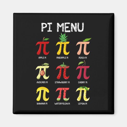 Piメニュー円Math Day数学Math先生Pi S マグネット (正面)