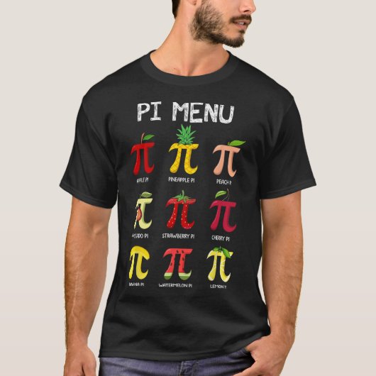Piメニュー円Math Day数学Math先生Pi S Tシャツ (正面)
