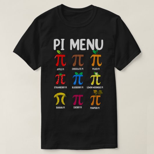 Piメニュー314 PiMath先生Happy Pi Day Tシャツ (デザイン正面)