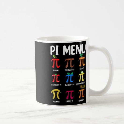 Piメニュー3.14 Piシンボル – 数学先生ハッピーPi日 コーヒーマグカップ (右)