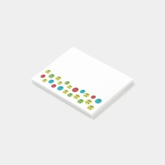 Piモダンカラフル記号の付記事項 ポストイット (アングル)