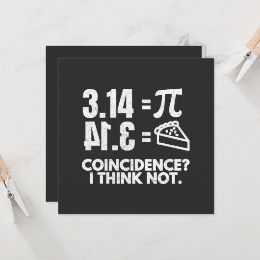 Pi偶然Pi日 カード (正面/裏面インサイチュ)