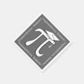 Pi卒業式 – 数学グラードをテーマにした紙ナプキンス スタンダードカクテルナプキン (角)