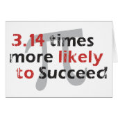 Pi成功グリーティングカード (正面横)