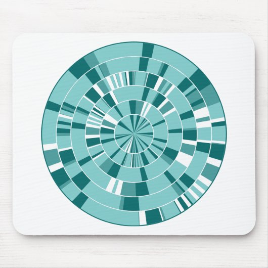 Pi抽象芸術05 – オン白 マウスパッド (正面)