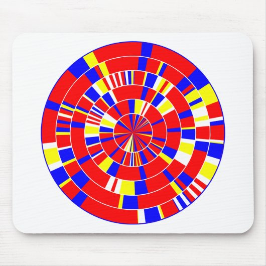 Pi抽象芸術 – 上白 マウスパッド (正面)