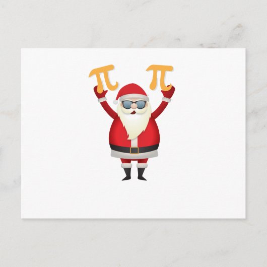 pi数学のクリスマスおもしろいギフト男性の女性 シーズンポストカード (正面)