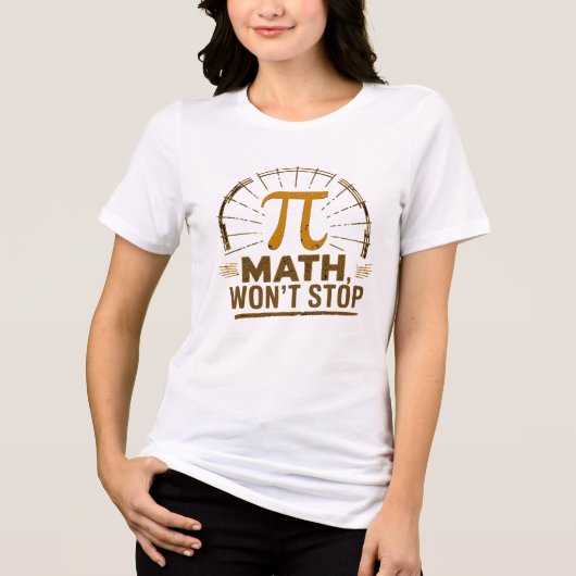 Pi数学はストップおたく先生 トライブレンドTシャツ (正面)