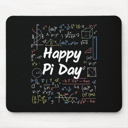 Pi数学先生学生おもしろいハッピー国際的 マウスパッド (正面)