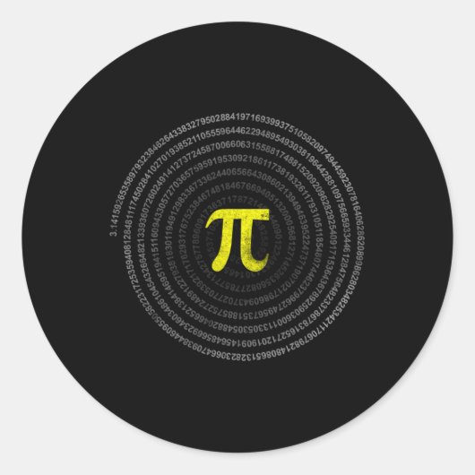 Pi数学先生学生おもしろいハッピー国際的 ラウンドシール (正面)