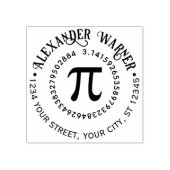Pi数式記号ギリシャ文字の名前差出人住所 ラバースタンプ (インプリント)