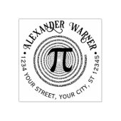 Pi数式記号スパイラルギリシャ文字の名前のアドレス ラバースタンプ (インプリント)