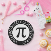 Pi文字デザイン数の数学記号 ペーパープレート (パーティー)