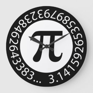 Pi文字デザイン数の数学記号 ラージ壁時計