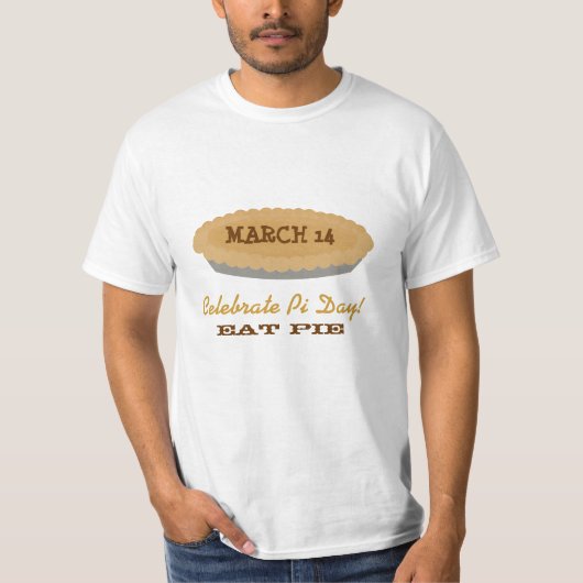 Pi日のパイを食べて下さい Tシャツ (正面)