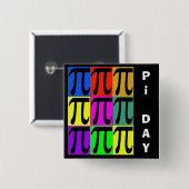 Pi日のポップアートピン 缶バッジ (正面&裏面)