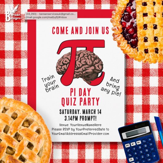 PI日のメモリパーティー 招待状