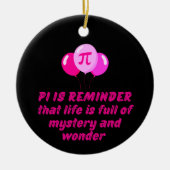 PI日の引用文の人生,数学の愛好家,数学の先生 セラミックオーナメント (正面)