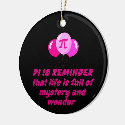 PI日の引用文の人生,数学の愛好家,数学の先生 セラミックオーナメント (左)
