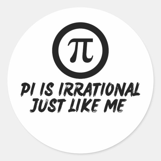 PI日の引用文の人生,数学の愛好家,数学の先生 ラウンドシール (正面)