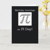 Pi日の黒の誕生日 カード (黄色い花)