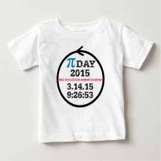 Pi日の2015年のベビーのTシャツ ベビーTシャツ