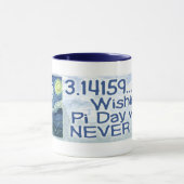 Pi日はMudgeのスタジオによって決して終わりません マグカップ (中央)