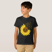 Pi日ひまわり – 3.14 – 数学先生 – 円周率 tシャツ (正面フル)