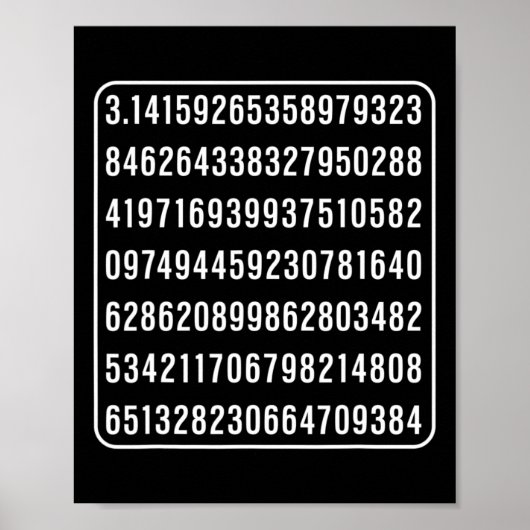 Pi日ギリシャ語Pi桁数Math LoversおたくGe ポスター (正面)