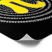 Pi日スパイラルPi数理科学Pi日3.14 ポスター (角)
