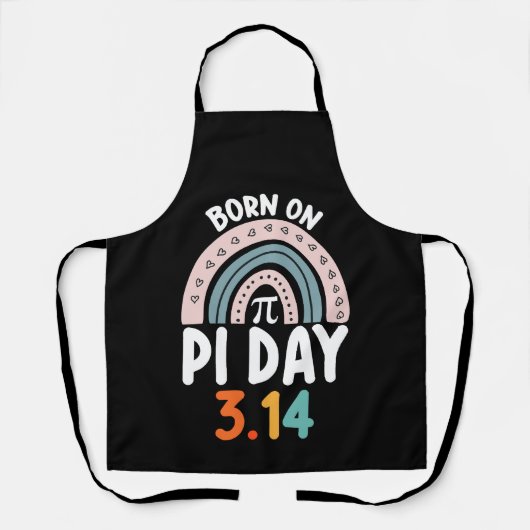 Pi日生まれ誕生日算数おもしろい エプロン (正面)