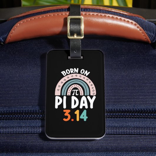Pi日生まれ誕生日算数おもしろい ラゲッジタグ (正面インサイチュ2)