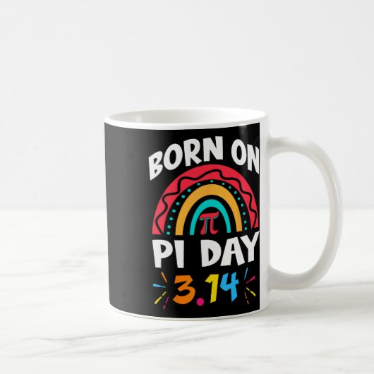 Pi日生まれ誕生日2025レインボーPi日Math T コーヒーマグカップ (右)