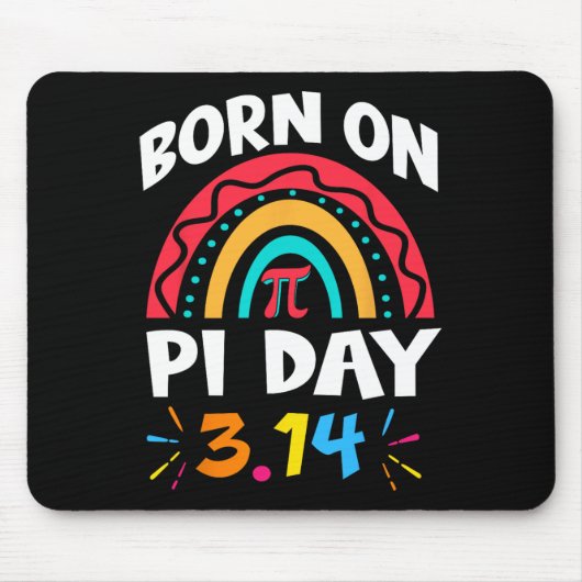 Pi日生まれ誕生日2025レインボーPi日Math T マウスパッド (正面)