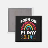 Pi日生まれ誕生日2025レインボーPi日Math T マグネット (正面/裏面)