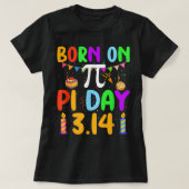 Pi日生まれPi数値3.14円グラフ数式B Tシャツ (デザイン正面)
