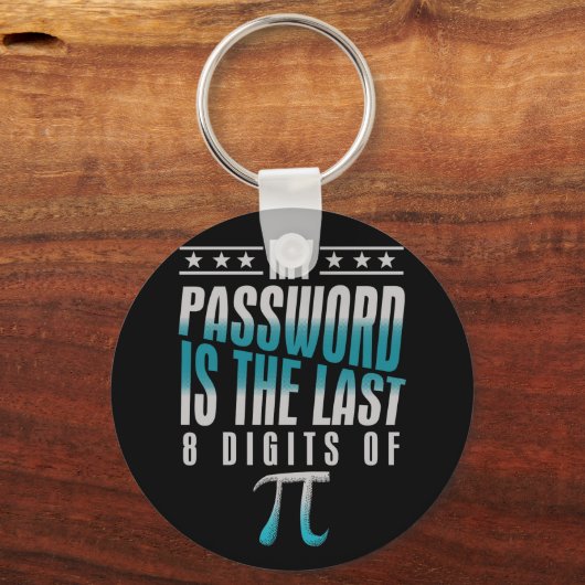 PI日私のパスワードPi数学ギフトの最後の桁 キーホルダー (正面)
