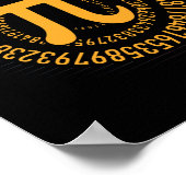 Pi日算数おたくギーク3.1415不合理な数値Pi ポスター (角)