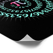 Pi日算数おたくギーク3.1415不合理な数値Pi ポスター (角)