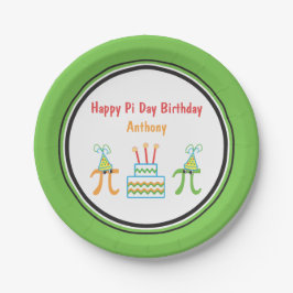Pi日誕生日名の追加紙プレート ペーパープレート