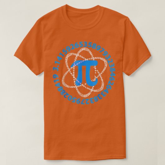 PI日2022シャツアトムPI数学ギーク科学の愛好家 Tシャツ (デザイン正面)