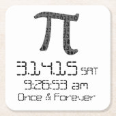 Pi日3月2015日はコースターをカスタム設計します スクエアペーパーコースター (正面)