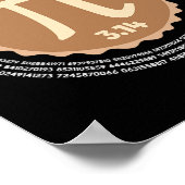 Pi日 – 3.14 3月14日 – 数学ジオメトリおたく – 円 ポスター (角)