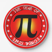 Pi日 – Piの年3/14/15 9:26:53 ペーパープレート (正面)