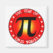 Pi日 – Piの年3/14/15 9:26:53 マグネット (正面)