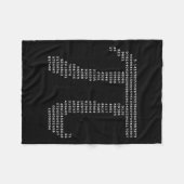 Pi日Ascii Pi 3.14数値演算ギーク フリースブランケット (正面(横))
