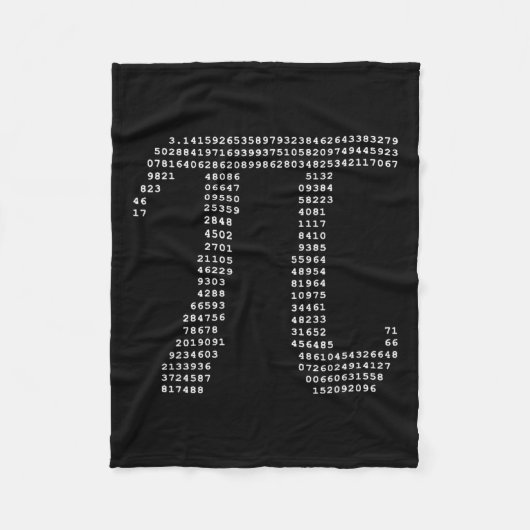 Pi日Ascii Pi 3.14数値演算ギーク フリースブランケット (正面)