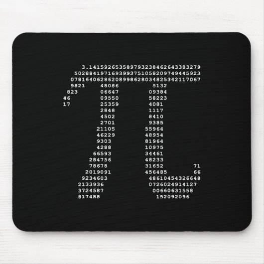 Pi日Ascii Pi 3.14数値演算ギーク マウスパッド (正面)